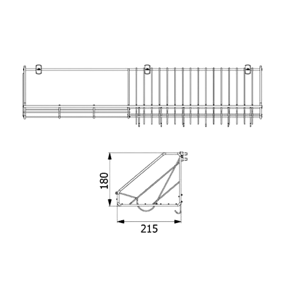 VRH Single Shelf Wallmount Hanging Dish Rack, Size 800x215x180mm, Stainless Steel - HW106.W106D6 (FWMNW-A106D6)