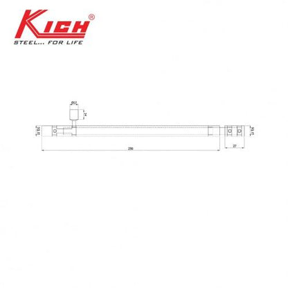 Kich Tower Bolt Square, Sizes 4 to 48 Inches, Stainless Steel 304 Grade - KTBS