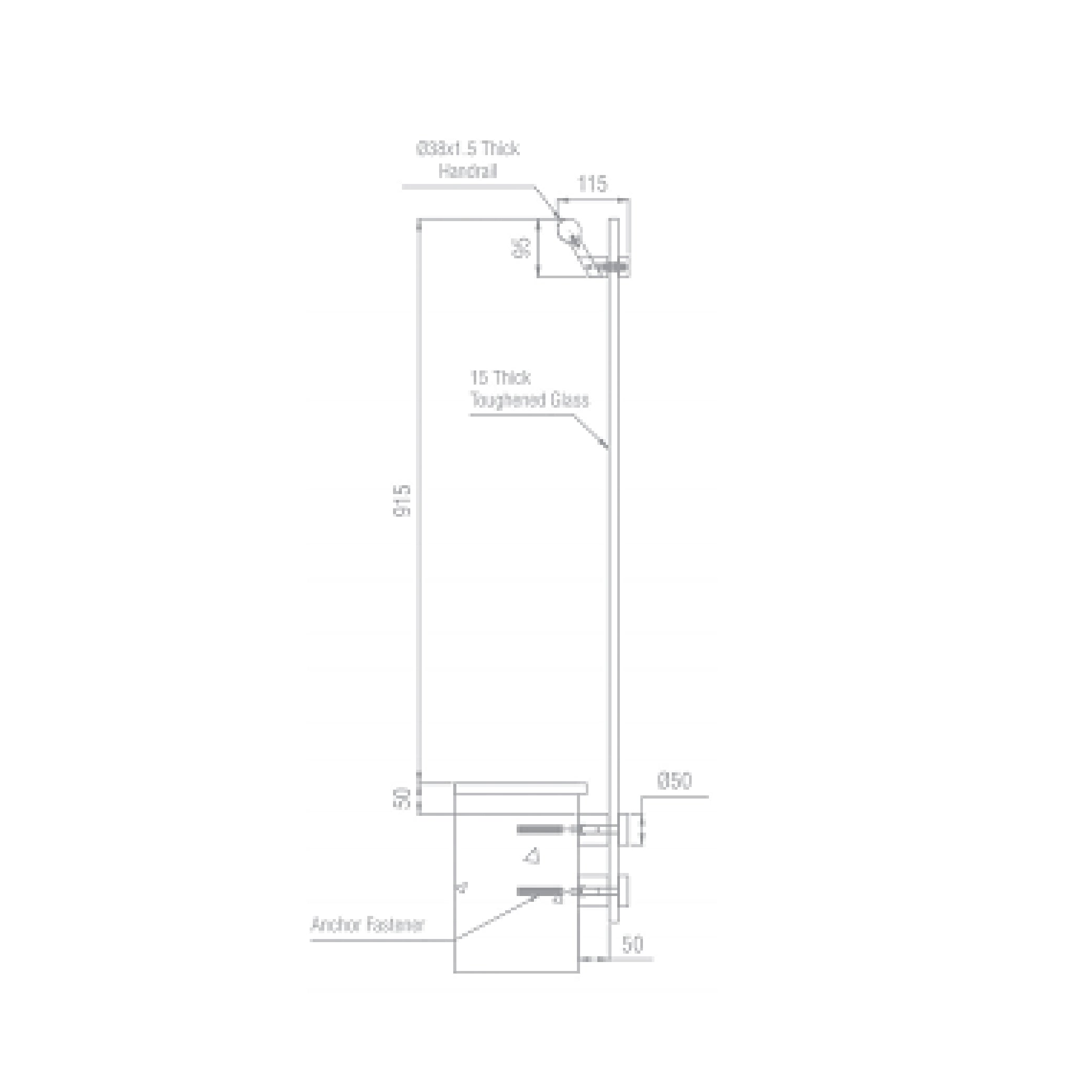 Kich Hand Rail Side Mounted Spacer System With Glass Stainless Steel 3 ...