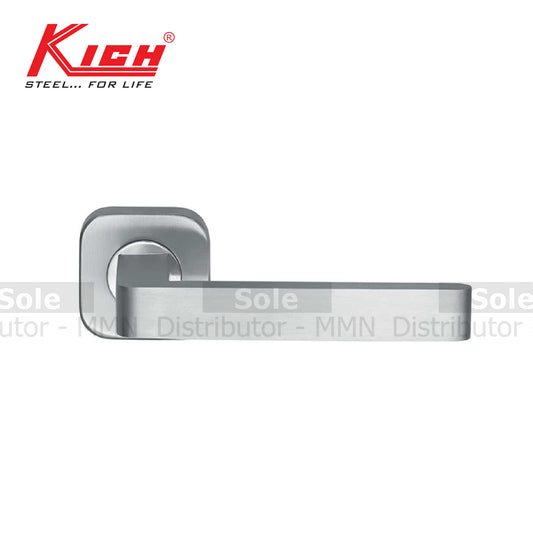 Kich Mortise Lever Handle Set With Escutcheons, Diameter 19x8mm, 316 Stainless Steel Finish -KMH1916S