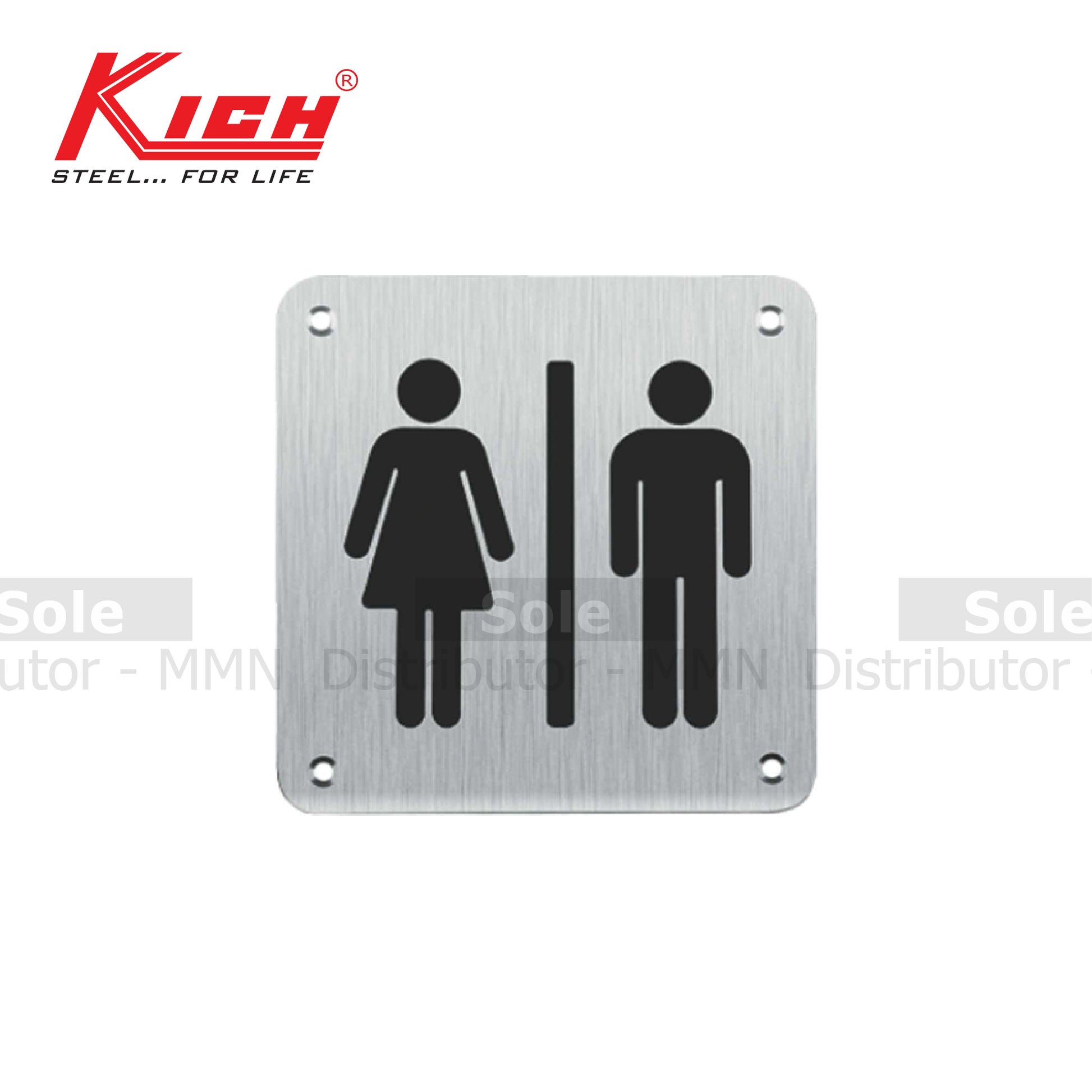 Kich Sign Plate Male & Female, Size 100x100x1.2mm, Stainless Steel 304 ...