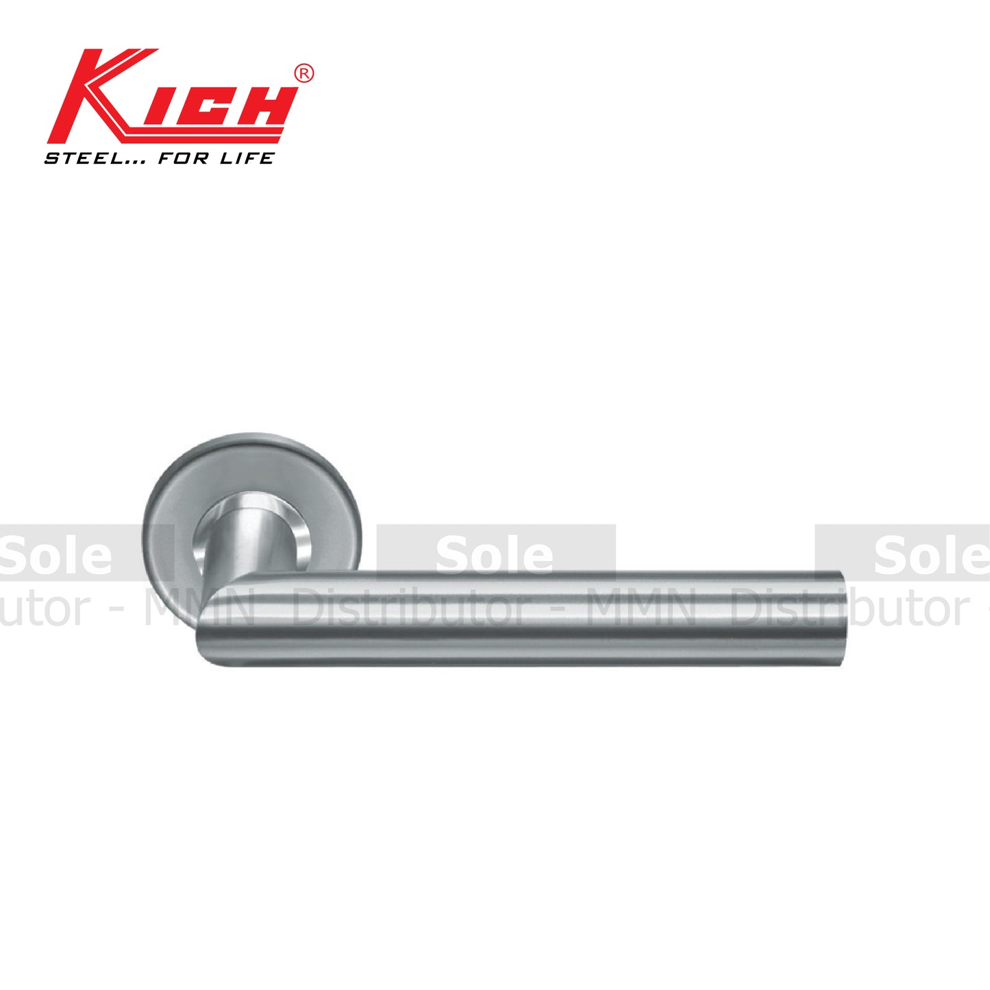 Kich Mortise Lever Handle Set With Escutcheons, Diameter 19mm, 316 Stainless Steel Finish- KLH1921SS