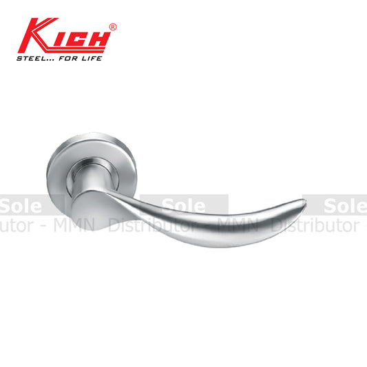 Kich Mortise Lever Handle Set With Escutcheons, Diameter 22mm, 316 Stainless Steel Finish - KMH2242S