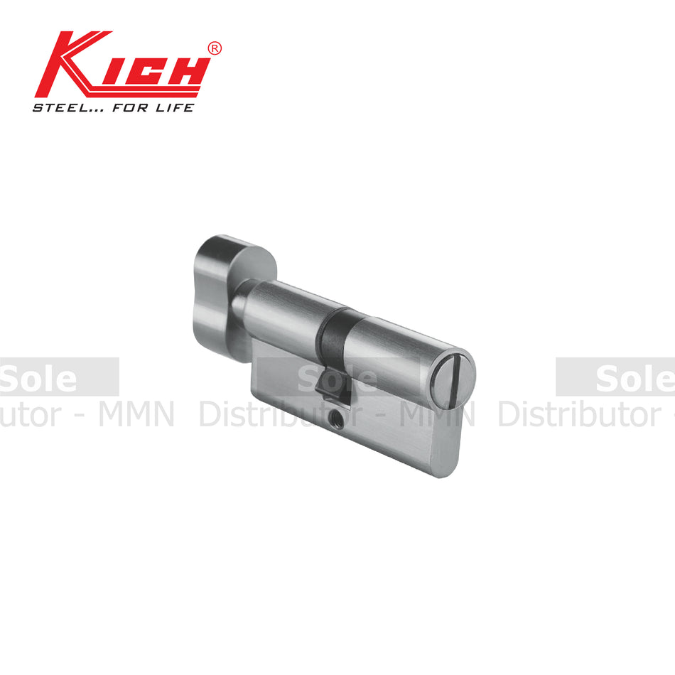 Kich Bathroom Cylinder Turn & No Key, Size 70mm, Brass Satin Finish - KPCSNS70BKSS