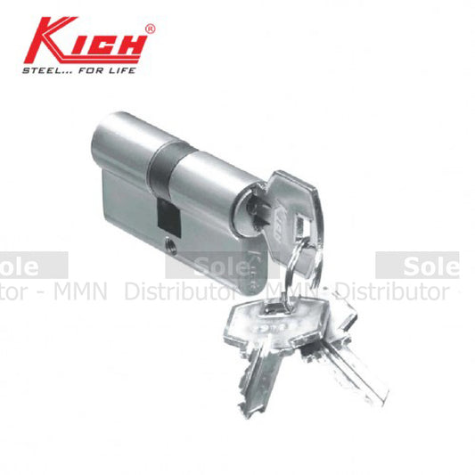 Kich Pin Cylinder Both Side Keys, Size 70mm, Brass Satin Finish -KPCBSKS70SS