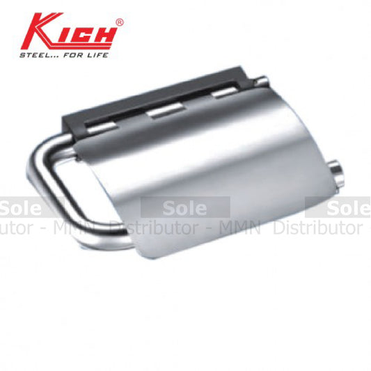 Kich Toilet Paper Roll Holder With Flap, Size 82x117x156mm, AISI Corrosion Resistance Stainless Steel 316 Grade, Matt & Glossy Finish -KTTPHF