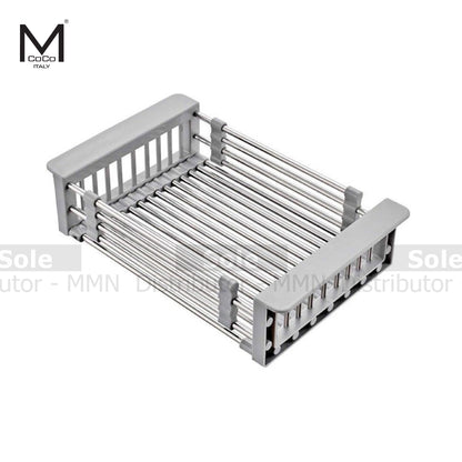 Mcoco Adjustable Drainer Tray For Plates & Cups Dimension 23cm x 9cm x 24-38cm Stainless Steel  - SPDT