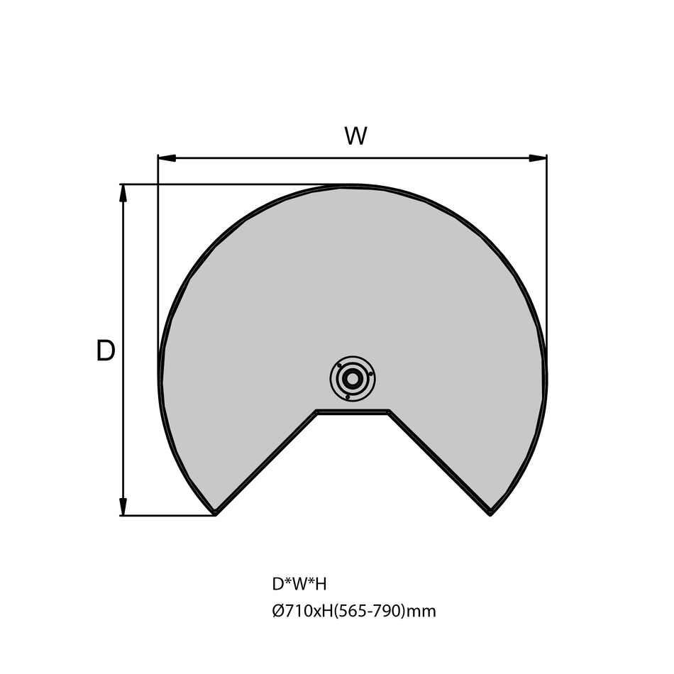 Mcoco MDF Board 270° Revolving Basket, Diameter 710mm, Nano Coating - GS270A-NANO