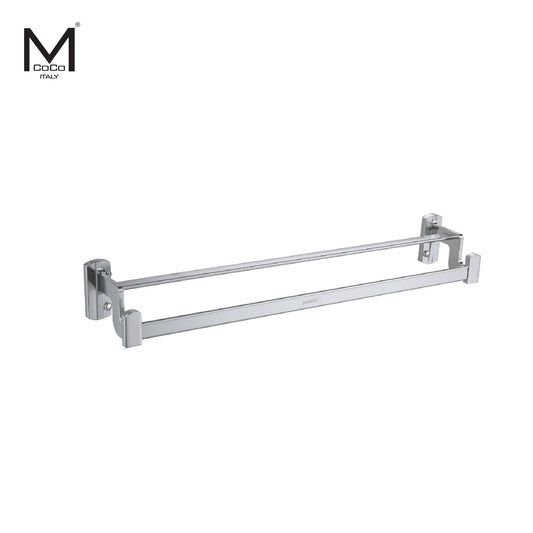Mcoco Double Towel Holder FOG Silver - MCO602SIL