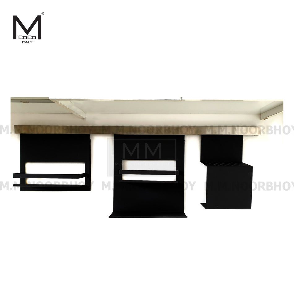 Mcoco Kitchen Hanging Shelf Knife, Single Deck & Double Deck Balck Powder Coated - G05.03.04.05.09