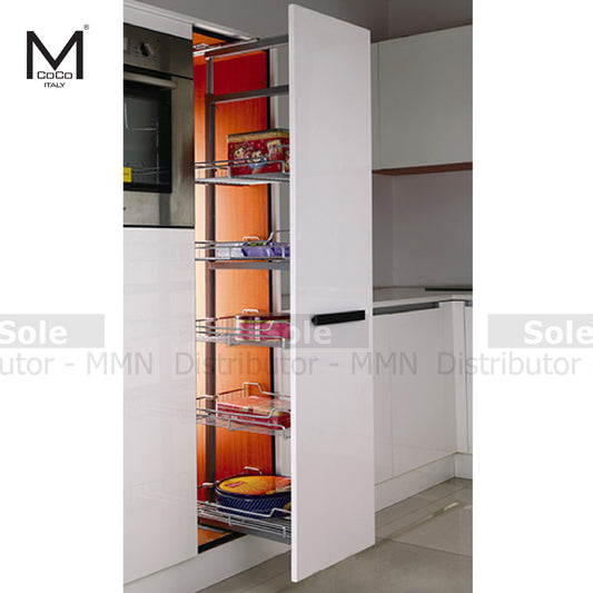 Mcoco Larder Pullout Chrome Plated and Nano Finish  - TDM405