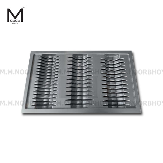 Mcoco Kitchen Plate Tray , Size 840x485x60MM ,Plastic Matt Gray. - C900P