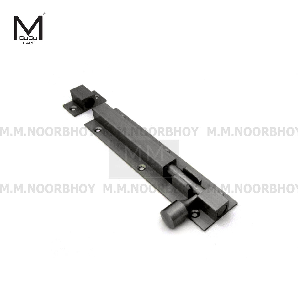 Mcoco NB Tower Bolt, Sizes 3 to 60 Inches, Antique Brass, Stainless Steel, Graphite Grey & Polished Brass Finishes - TBM