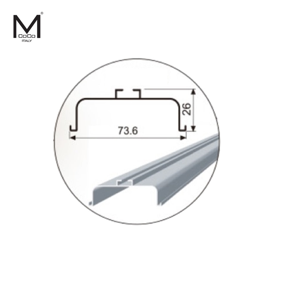 Mcoco C Profile 3 Meter 1.1mm Thickness Aluminium Golden Brush, Anodized Champagne & Matt Black Finish - BX9006