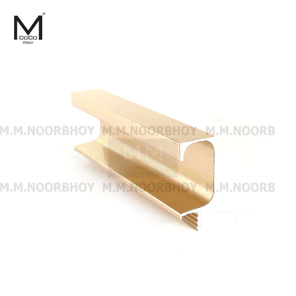 Mcoco G Profile 3 Meter 1.25mm Thickness Aluminium Golden Brush, Anodized Brush & Matt Black Finish - BX9025