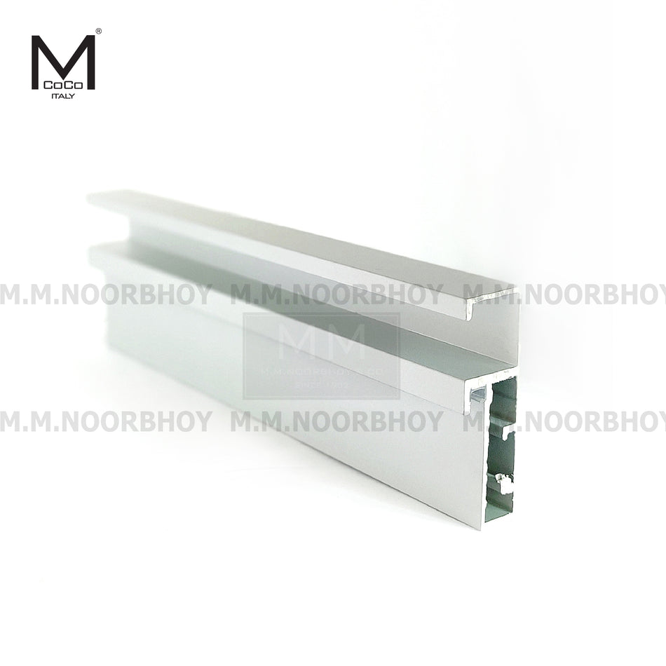 Mcoco Glass Profile With Handle 3 Meter 1.4mm Thickness Anodized Aluminium Brush/Matt Black Finish - 253DC-BX-020
