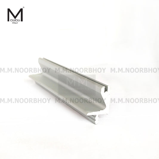 Mcoco Edge Profile With PVC Strip, Size 3 Meter 2.8mm Thickness Aluminium Anodized Silver Finish - 253GNN-EA232-AS39 with PVC Strip