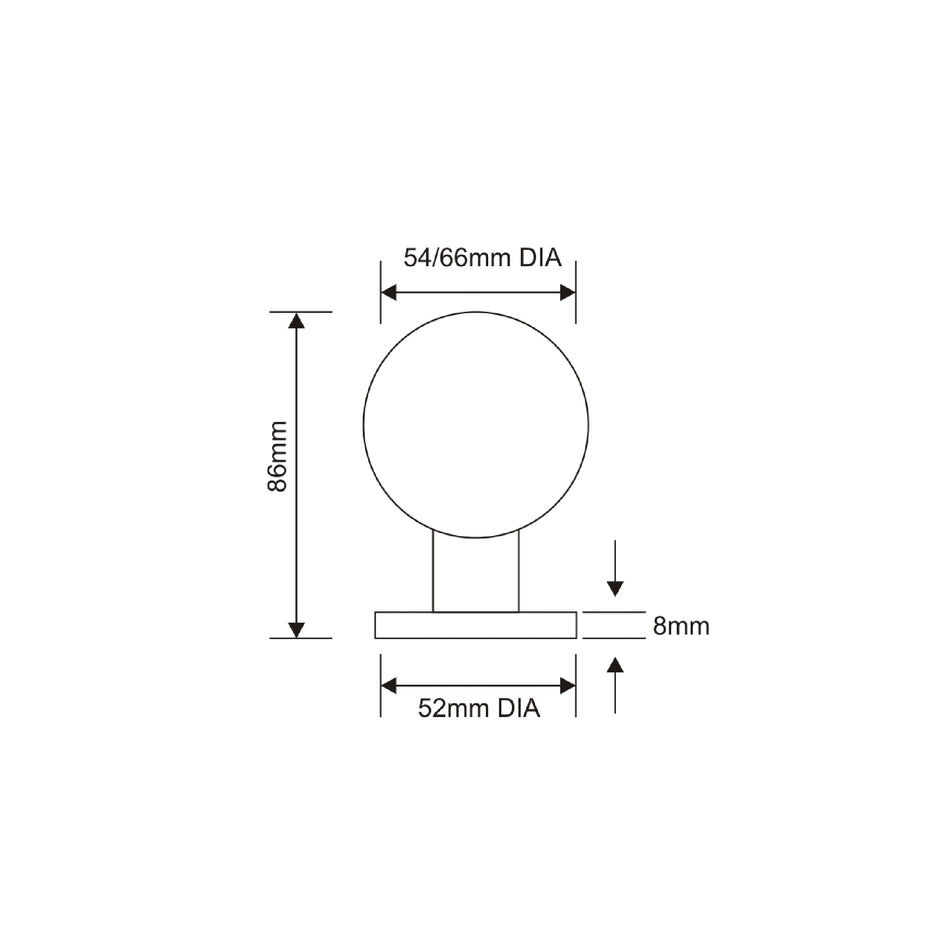 EuroArt Door Knob With Sash Stainless Steel - MKS201+TS35