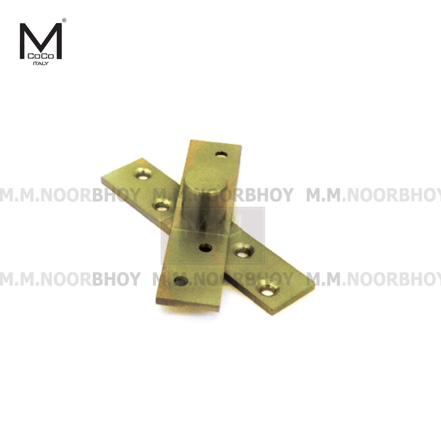 Mcoco Nurbi Centre Bearing Hinges Top & Bottom, 4 Inches, Antique Brass & Stainless Steel Finish - PIVOT4