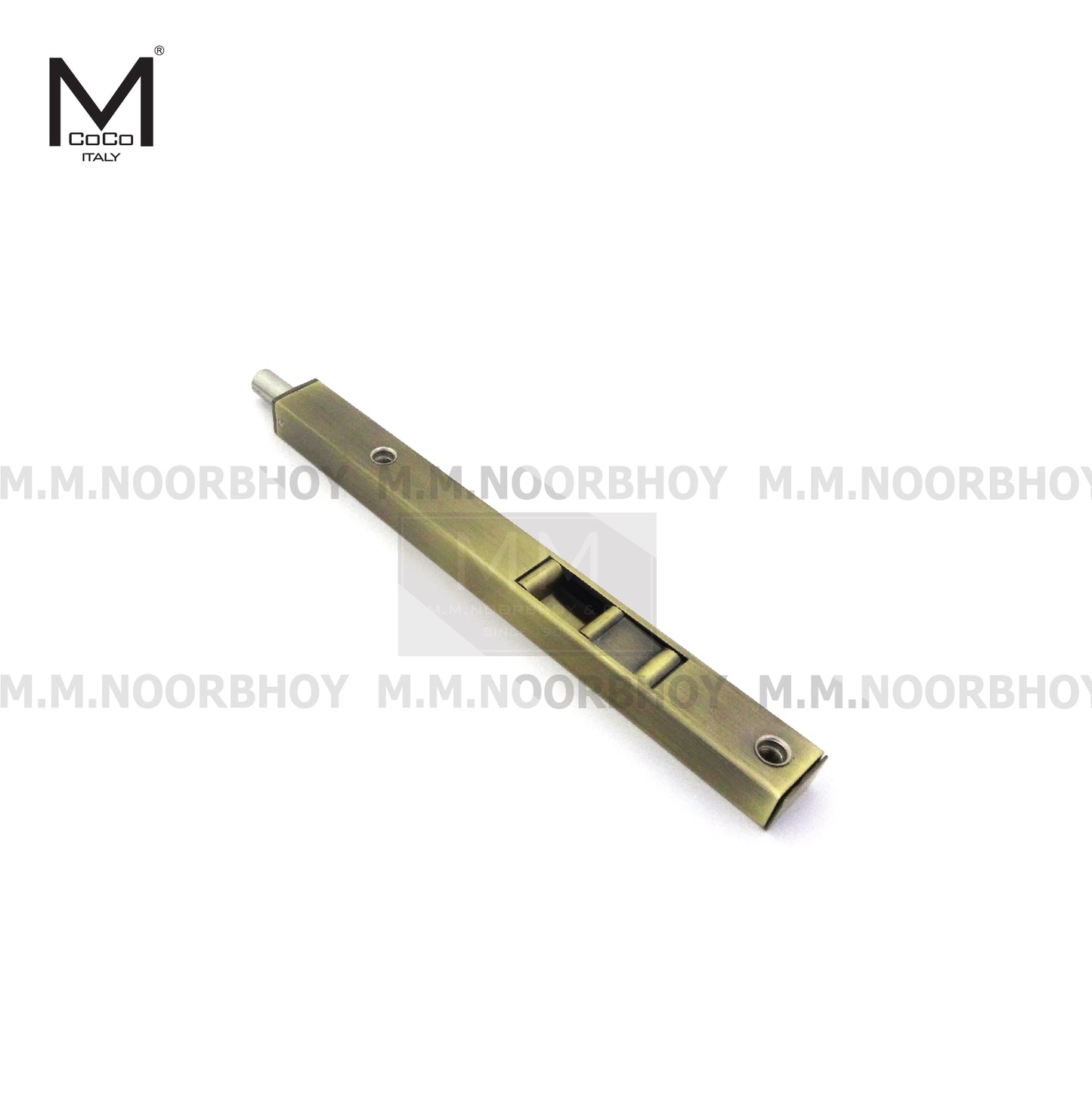 Mcoco Flush Door Bolt Sizes 8 to 24 Inches  Antique Brass & Stainless Steel Finish - DB021