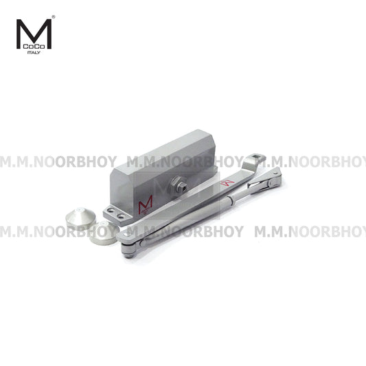 Mcoco Door Closer Weight Capacity 80-125Kg Silver Finish - M162SIL