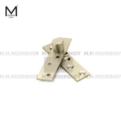 Mcoco Nurbi Side Bearing Hinges Top & Bottom, 4 Inches Antique Brass & Stainless Steel Finish - PIVOT4