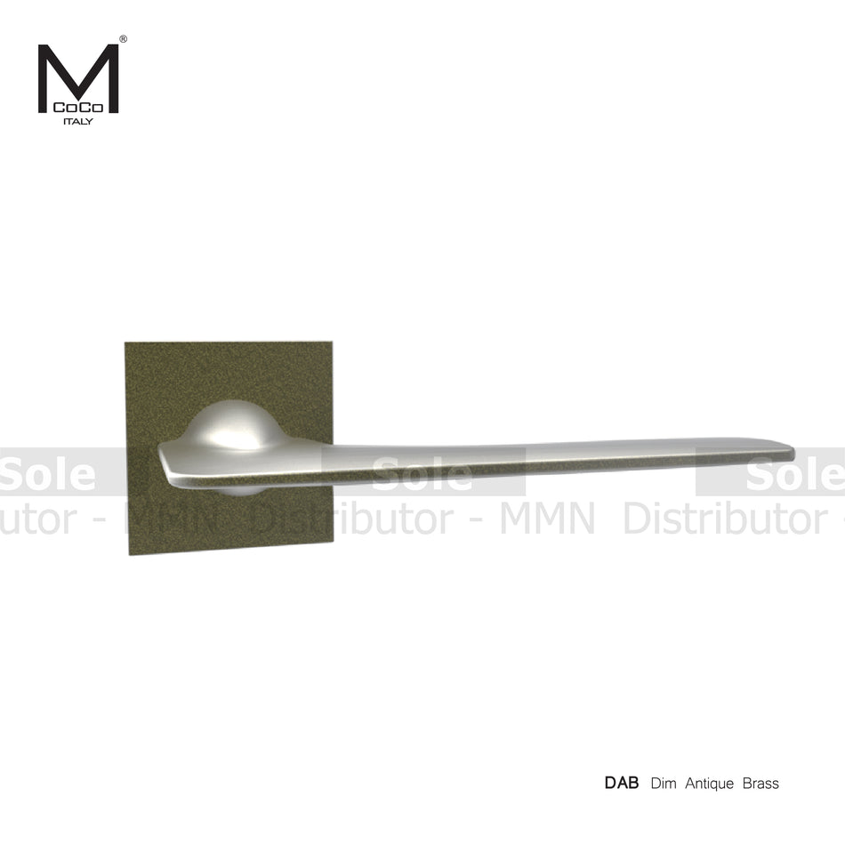 Mcoco Lever Handles With Key Holes Antique Brass & Matt Satin Nickel Finish - BF79206