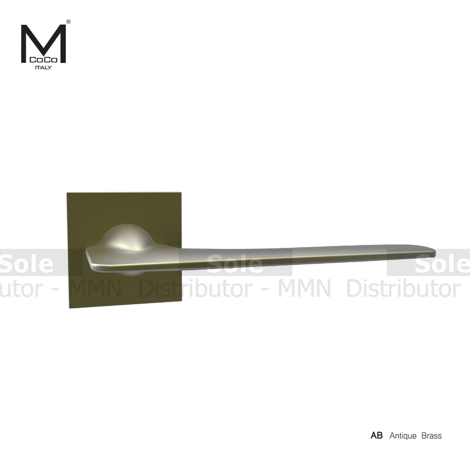 Mcoco Lever Handles With Key Holes Antique Brass & Matt Satin Nickel Finish - BF79206