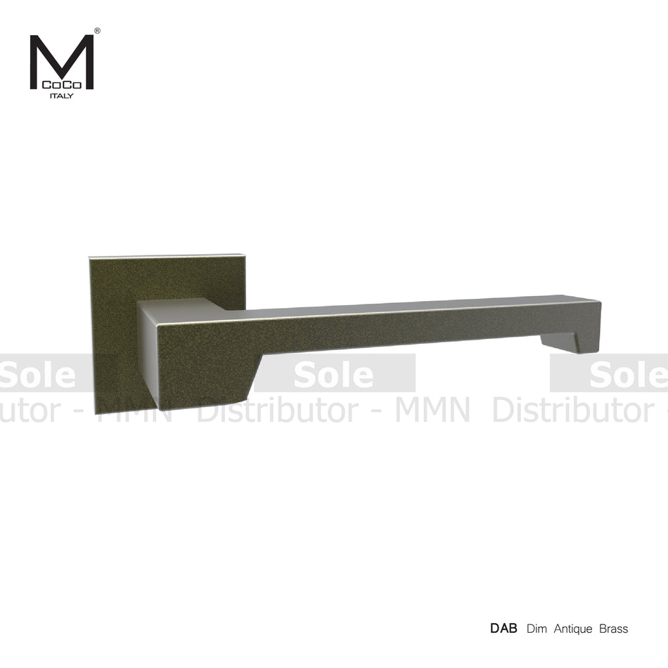 Mcoco Lever Handles With Key Holes Antique Brass & Matt Satin Nickel Finish - BF79207