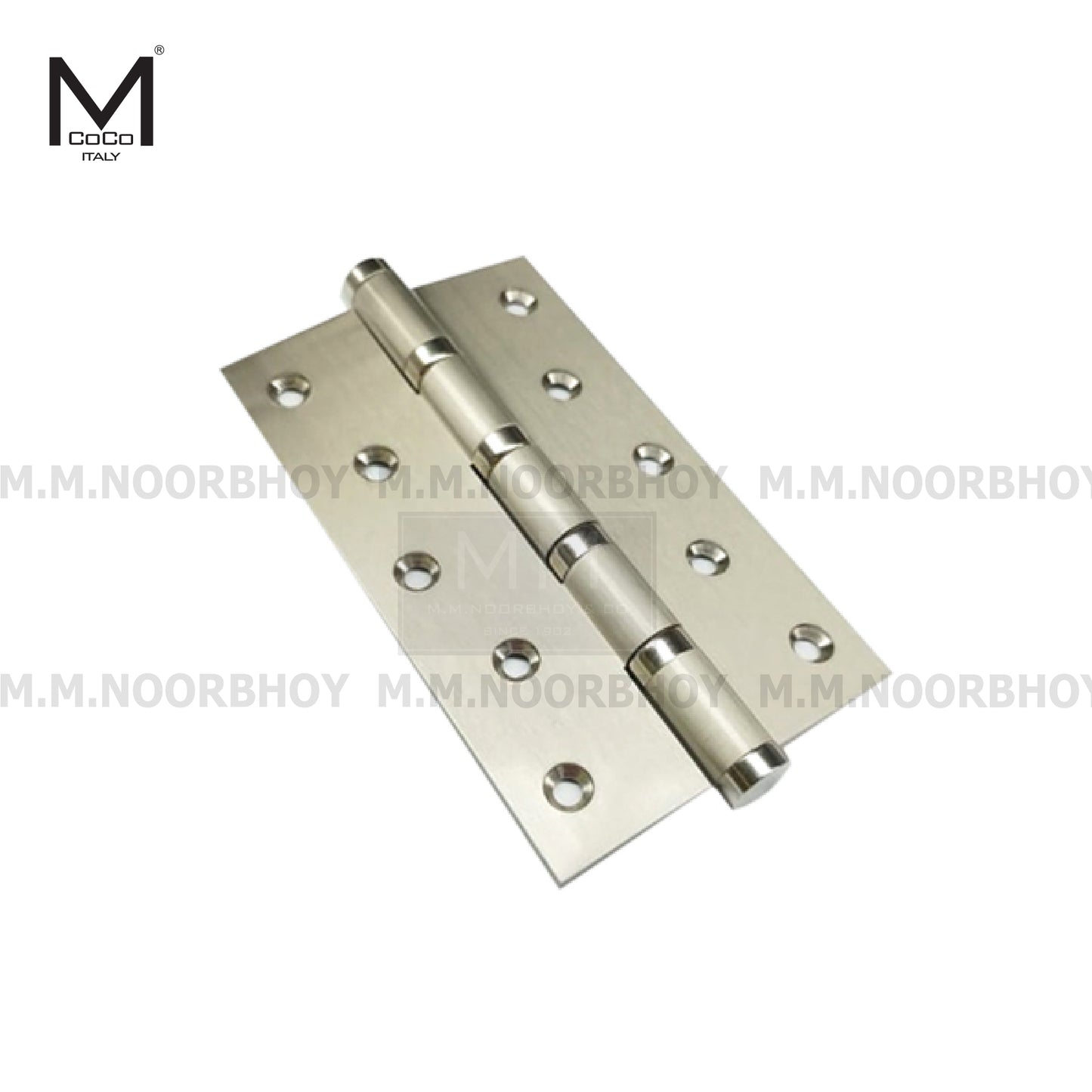 Mcoco Nurbi Door Hinges With Ball Bearing, Sizes 3x2 to 6x6 Inches, Stainless Steel & Antique Brass Finish - BBN
