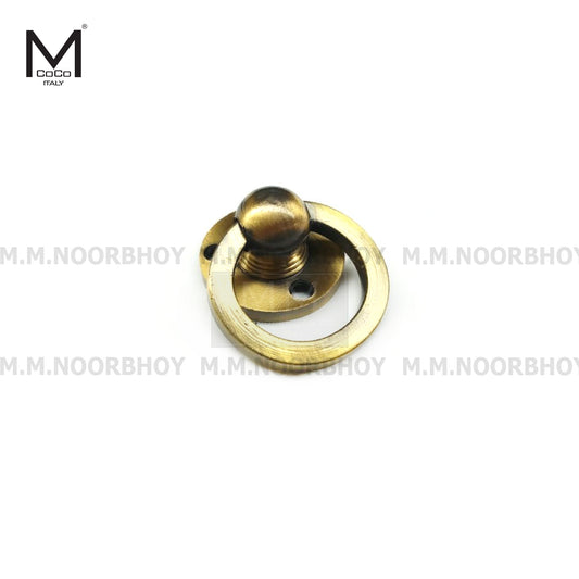 Mcoco Nurbi Pull Ring Round Small Antique Brass Finish - KKABS