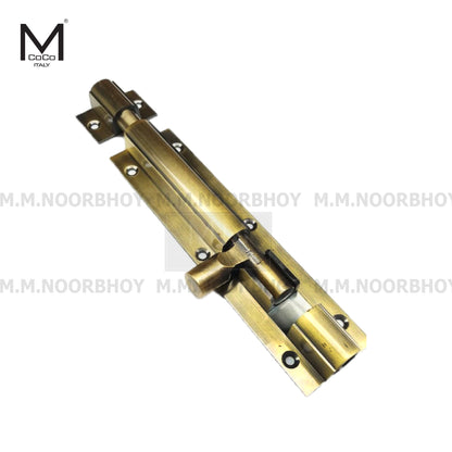Mcoco NB Deluxe Tower Bolt, Sizes 3 to 60 Inches, Stainless Steel & Antique Brass Finish - TBD