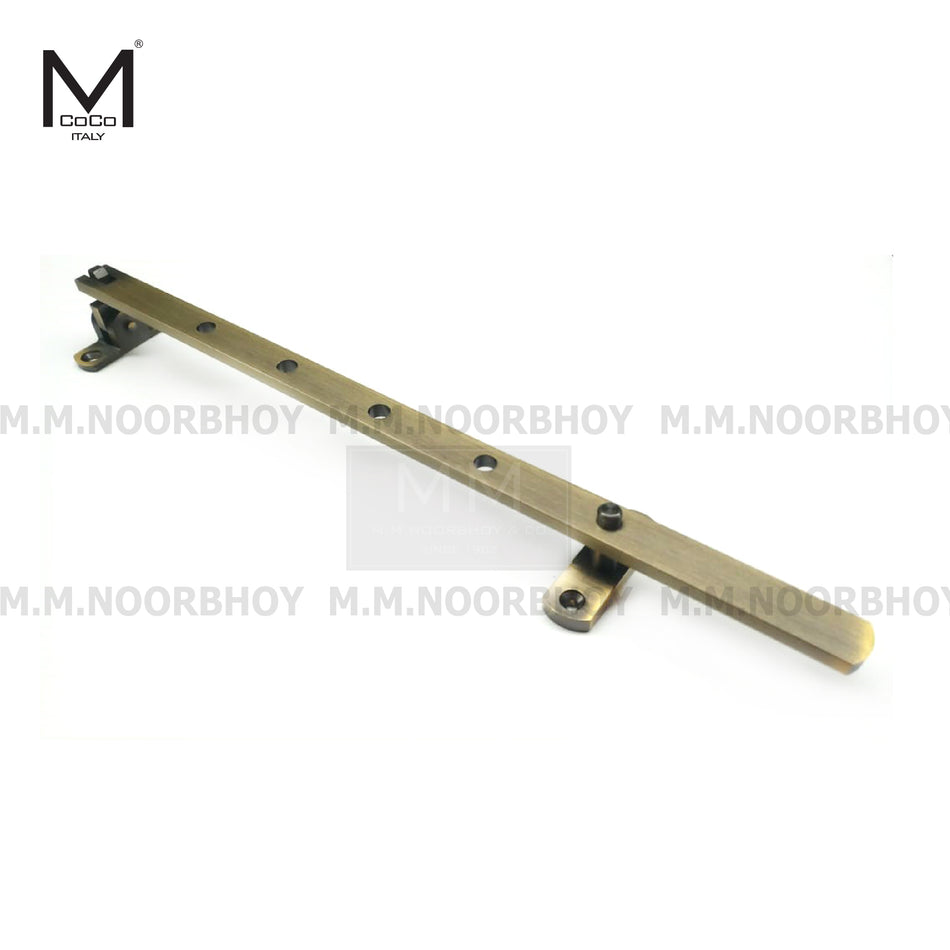 Mcoco NB Window Stay Vali Square Flate Type, Size 12 inches, Stainless Steel, Antique Brass, Polished Brass & Graphite Grey Finish - WSSM12VALI