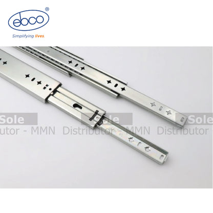 Ebco Heavy Duty Drawer Slides Load Capacity 90Kg, Sizes 600mm & 750mm Zinc Plated White - HD90
