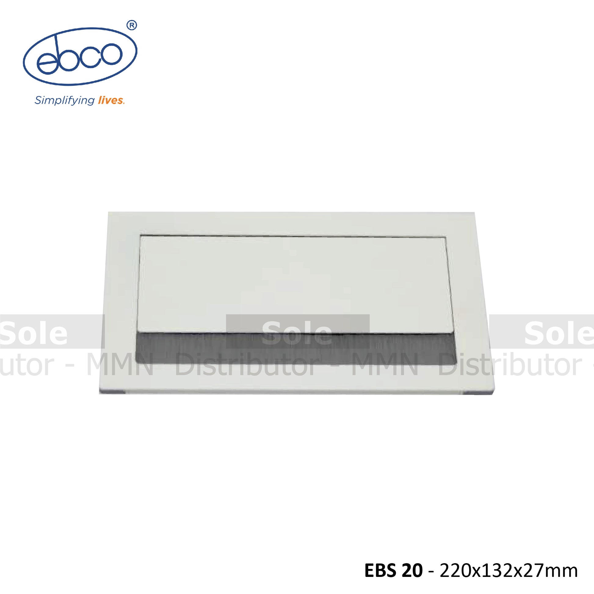 Ebco Electric Box Slim 20, Size 220x132x27mm White Colour - EBS20 – M ...