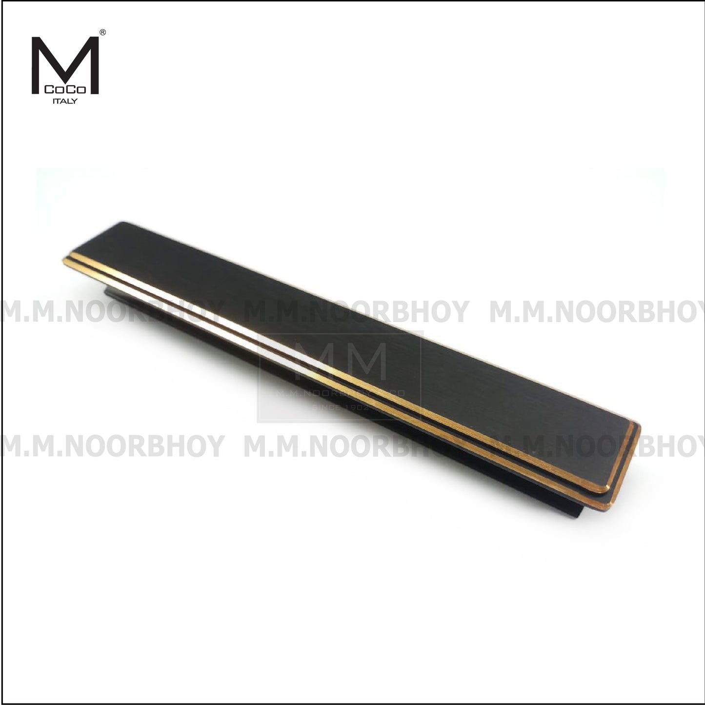 Mcoco Cabinet Handle Size 128mm to 320mm Aluminium Black & Gold Finish- YXJ0140 BL.G