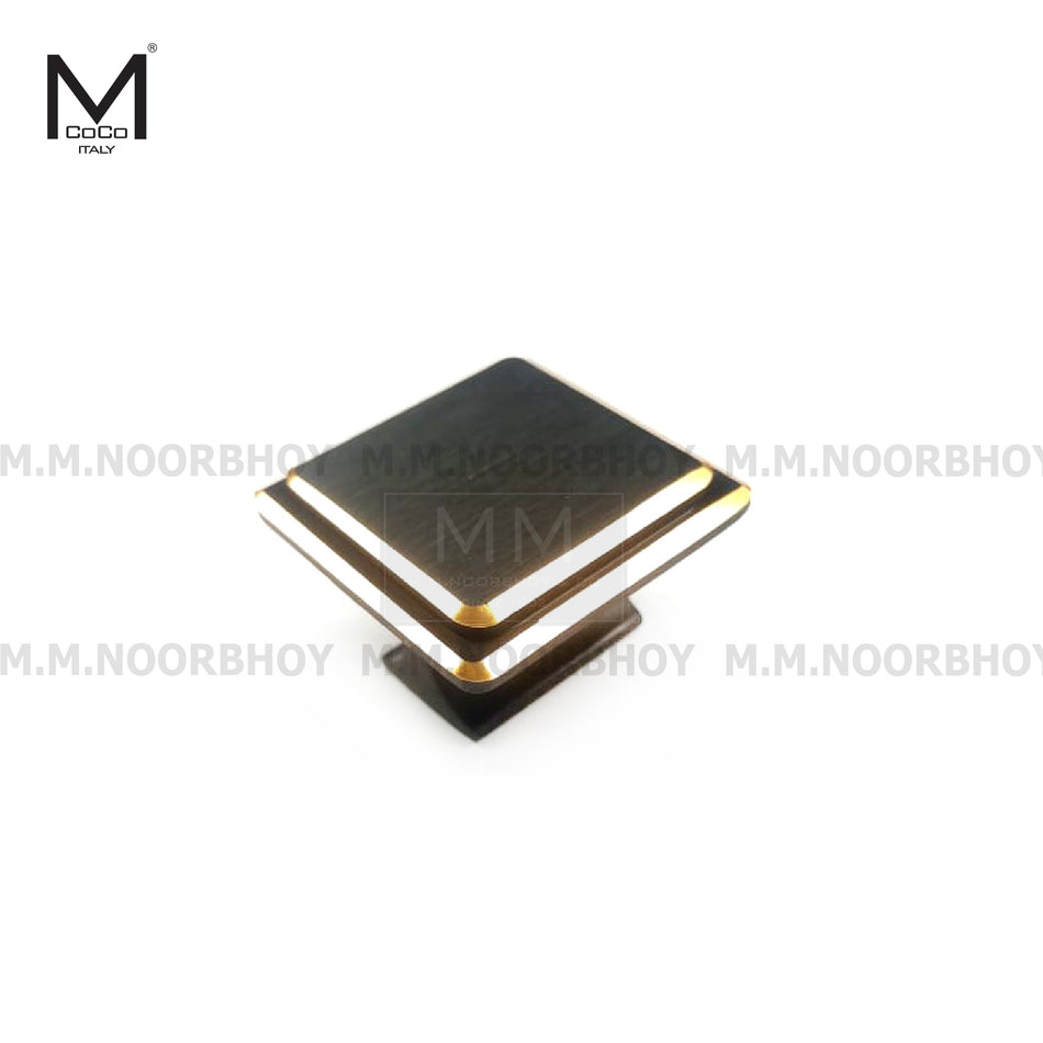 Mcoco Cabinet Knob Aluminium Black & Gold Finish - YXJ0140.16BL.G