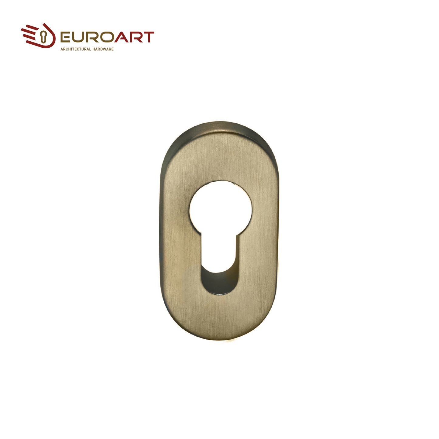 EuroArt Narrow Escutcheon (Key Hole) Only , Size 33mm X 63mm , SS & AB Finish- NES003