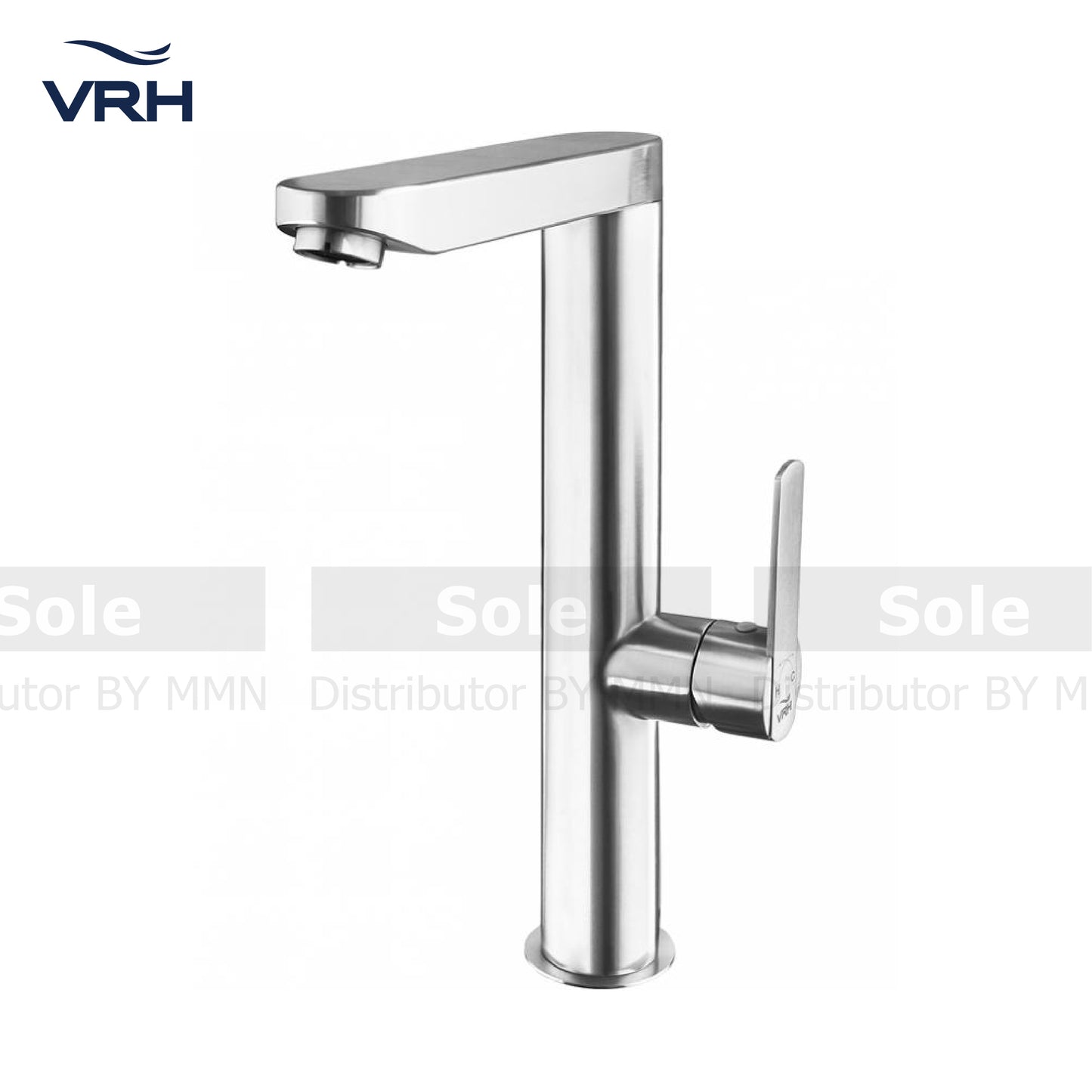 VRH Deck Single Control Mixer Sink Faucet, Stainless Steel - HFVSP.1001H5