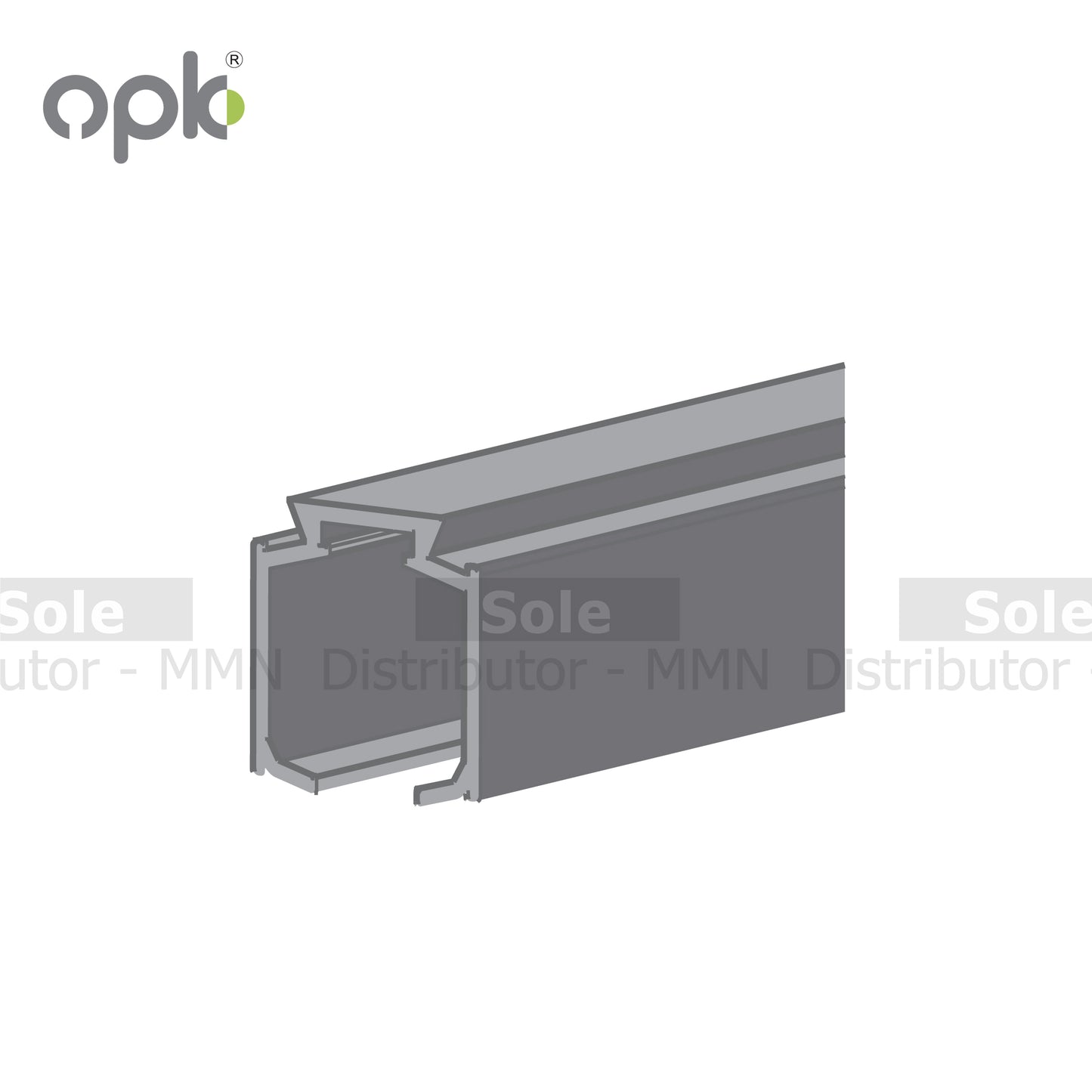 Opk Sliding Up Track , Door Weight 60-80Kg , Sizes 2 Meter,3 Meter & 4 Meter , Anodized Silver Finish - OPKXNA038BJ