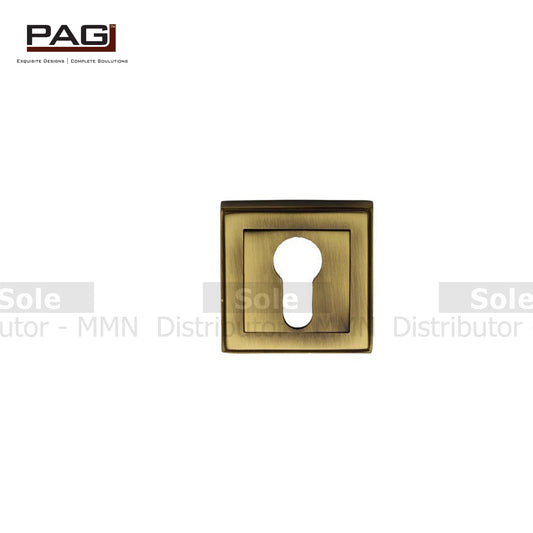 Pag Keyhole Square Zinc Antique Brass & Stainless Steel Finish - KHS
