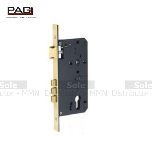 Pag Single Door Lock Body Size 50x85mm Antique Brass & Stain Nickel Finish - P103