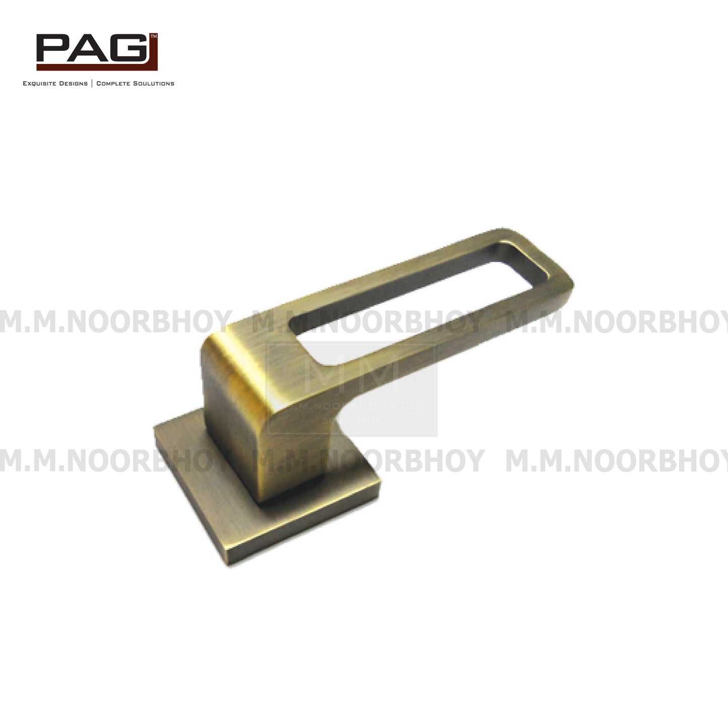 Pag Main Door Lever Handle With Key Holes ,Brass Antique Bronze & Silver Satin - G87504