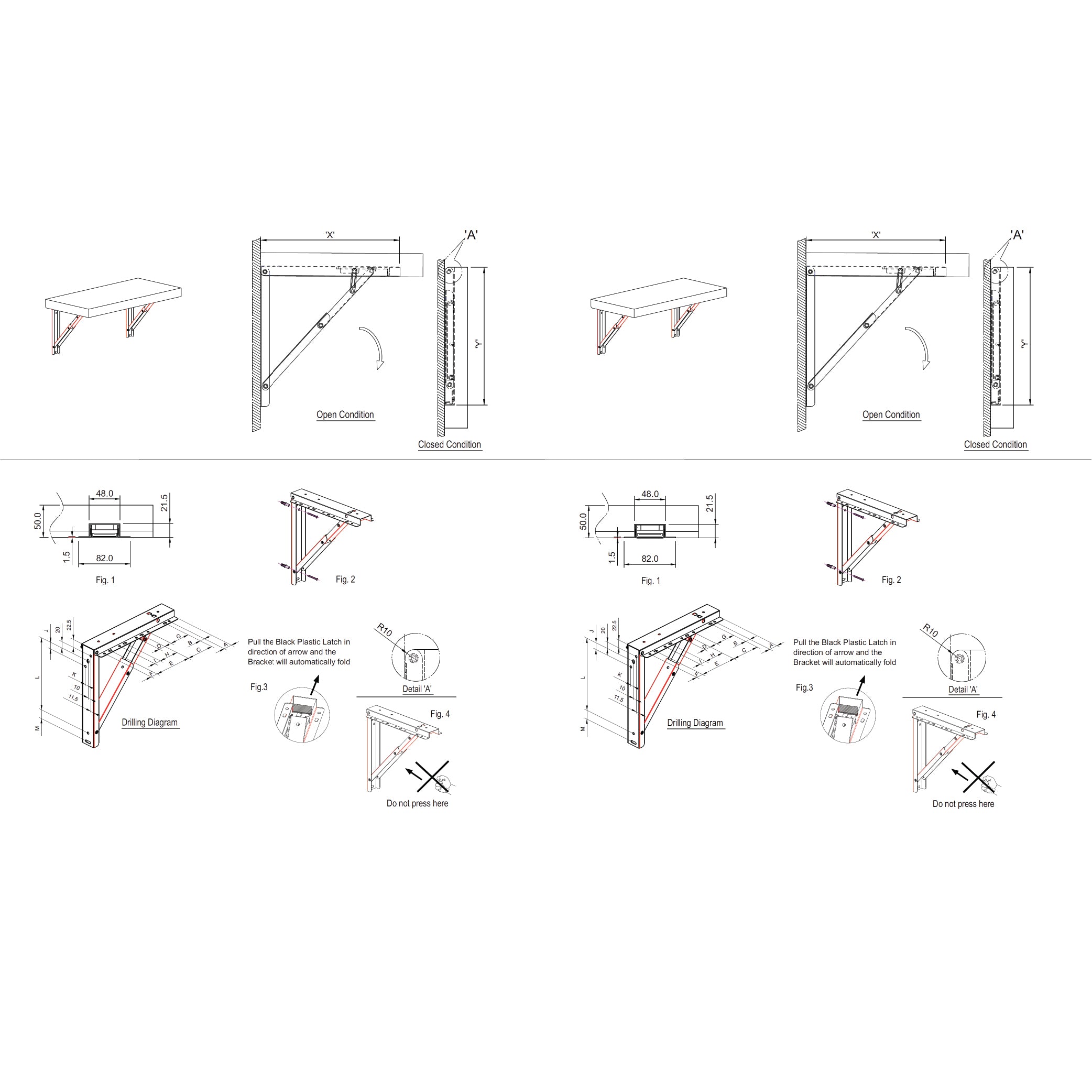 Ebco store folding table