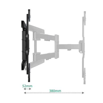 Mcoco Tv Bracket Wallmouted, Tv Size 45" to 75" Black Colour - DF7