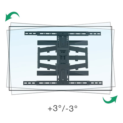 Mcoco Tv Bracket Wallmouted, Tv Size 45" to 75" Black Colour - DF7