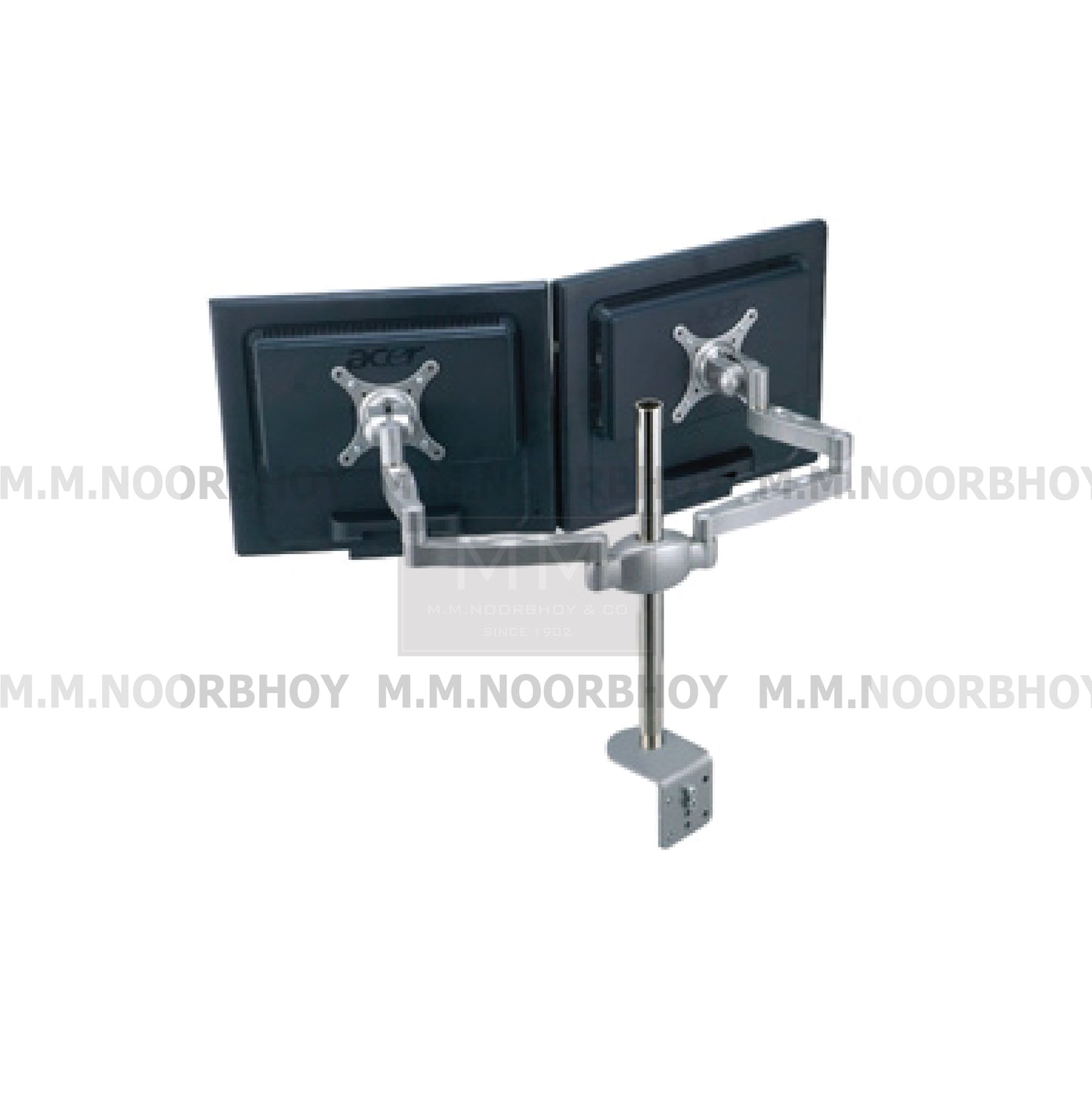 Mcoco LCD & LED Tv Bracket Desk Mount Up to 24 Inches Double Arm Silver Colour - LCD005.1