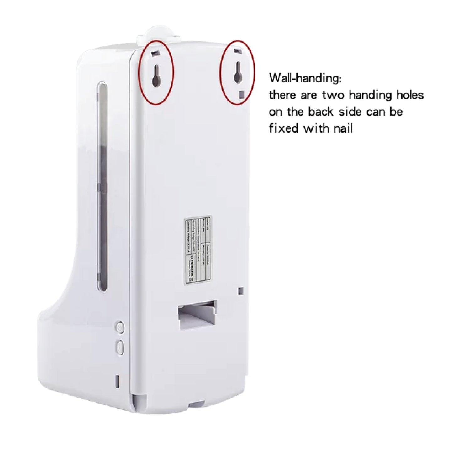 Mcoco  Infrared Automatic Quick Thermometer Voice with Sanitizer Non-Contact Wall Mounted White Colour - WMTMWTPRO9