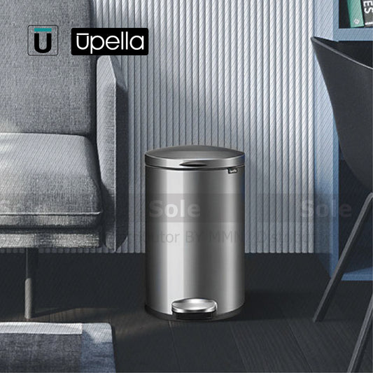 Upella Cavalier Waste Bin, 5 Liters & 12 Liters Capacity , Silver, Brown, Misty Blue & Grey - WBUC