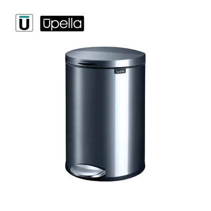 Upella Cavalier Waste Bin, 5 Liters & 12 Liters Capacity , Silver, Brown, Misty Blue & Grey - WBUC
